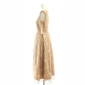 GRACE CONTINENTAL 24AW スパンコールチェックドレス ワンピース ロング 36 ピンク /DF OS