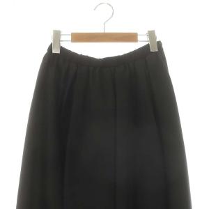 GRACE CONTINENTAL 24AW ツイル2WAY スカート フレア ロング リバーシブル 36 ブラック /DF OS