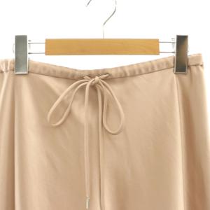 GRACE CONTINENTAL 25SS サテンストレッチイージースカート フレア ロング 38 ピンク /DF OS