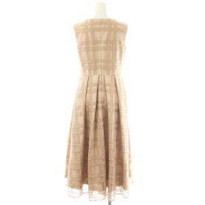 GRACE CONTINENTAL 24AW スパンコールチェックドレス ワンピース ロング 36 ピンク /DF OS