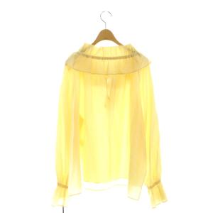 Diagram GRACE CONTINENTAL 24AW フリルカラーブラウス 長袖 36 スモークイエロー /ES OS