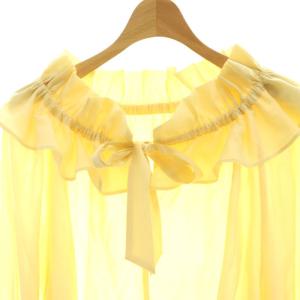 Diagram GRACE CONTINENTAL 24AW フリルカラーブラウス 長袖 36 スモークイエロー /ES OS