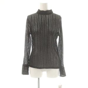 24AW ストレッチレーストップ カットソー 長袖 ナイロン 36 黒