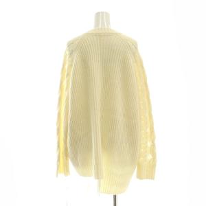GRACE CONTINENTAL 24AW オーバーケーブルニットトップ セーター 長袖 36 白 ホワイト /AT OS