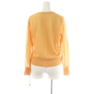 Diagram GRACE CONTINENTAL 24SS ラインVネックニットカーディガン 長袖 36 オレンジ /HK OS