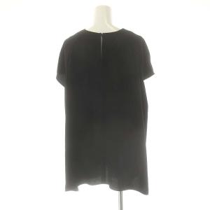 theory luxe 23SS FLOW RINKA 2 ブラウス フレンチスリーブ 038 黒 /MI OS