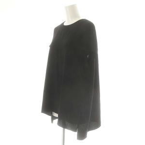 theory luxe 23SS FLOW RINKA 2 ブラウス フレンチスリーブ 038 黒 /MI OS