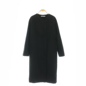 SEEK WOOL MITCHELL ノーカラーコート アウター ロング 038 ブラック /ES OS