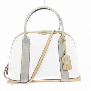 レストン サッチェル ミックスド メディア ハンドバッグ ショルダー 2WAY レザー マルチカラー /AE