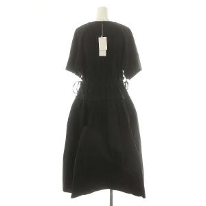 LANVIN en Bleu コンビフレアワンピース プリーツ 36 黒 /MI OS