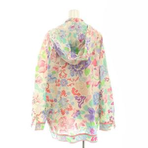 LEONARD シルク フラワー総柄 ブルゾン パーカー ジップアップ M マルチカラー