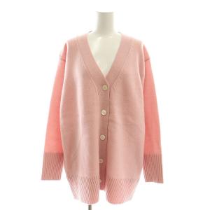 MUSIC カシミヤブレンド長めVネックカーディガン ニット 38 ピンク /AT OS