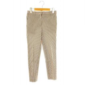 Crisp Seersucker Treeca 4 N パンツ ギンガムチェック XXO ブラウン ホワイト