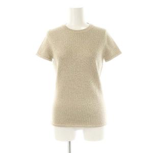 Silk Combo C Puff Slv Top トップス ニット カットソー 切替 S ベージュ /AT