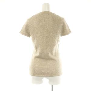 Theory Silk Combo C Puff Slv Top トップス ニット カットソー 切替 S ベージュ /AT