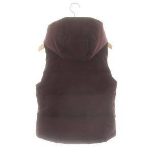 LACOSTE フード着脱ダウンベスト ジャケット アウター ジップアップ ナイロン 34 ブラウン BF479EL /NR