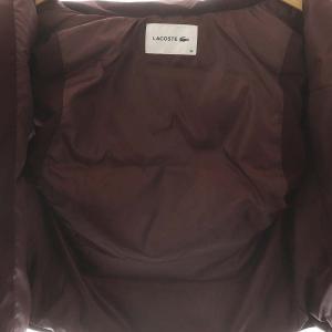 LACOSTE フード着脱ダウンベスト ジャケット アウター ジップアップ ナイロン 34 ブラウン BF479EL /NR