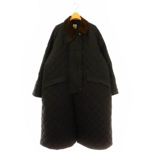 1124-73020 ポリエステル/ナイロン パウダリー クロス キルテッド コート