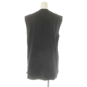 TOMORROWLAND collection 23SS コットンギャバジン ベルテッドジレ ベスト 前開き 36 紺 /NR OS