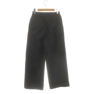 TOMORROWLAND collection 23SS コットンギャバジン タックワイドパンツ ジッパーフライ 36 黒 /NR OS