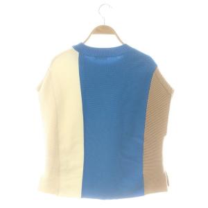 DES PRES ウールポリエステル クルーネックベスト ニット プルオーバー F アイボリー /NR OS SH