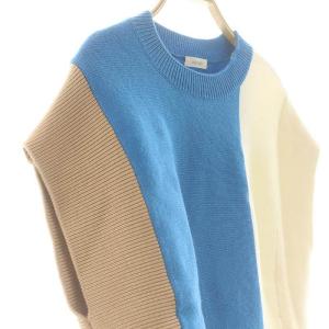 DES PRES ウールポリエステル クルーネックベスト ニット プルオーバー F アイボリー /NR OS SH