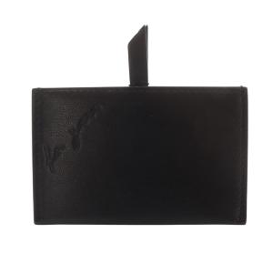SAINT LAURENT PARIS レザー ミラーカードケース ロゴ 黒 ブラック /SR5 SH OH