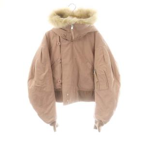 ミリタリーショートブルゾン ジャケット ジップアップ 中綿 F ピンク /NR OS