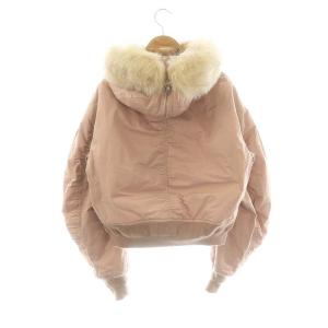 furfur ミリタリーショートブルゾン ジャケット ジップアップ 中綿 F ピンク /NR OS