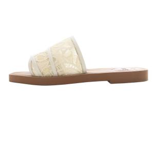 Chloe WOODY レース サンダル スクエアトゥ 36 茶色 ブラウン