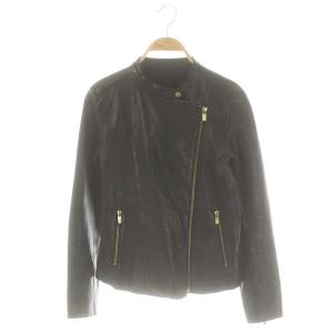 ラムレザー ライダースジャケット 38 黒 /MI OS