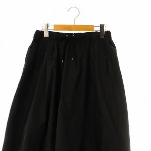 Drawer 24SS  ウェストギャザースカート ロング 38 黒 /HK OS