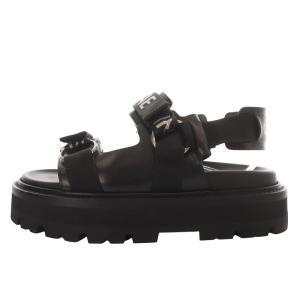 バルキー スポーツサンダル レザー 36.5 ブラック