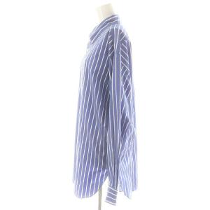 Shinzone STRIPE BIG SHIRTS シャツ ボタンダウンシャツ 長袖 FO ブルー ホワイト