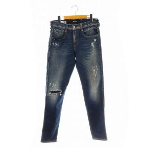 anbass hyperflex x lite re used デニムパンツ ダメージ加工 テーパード