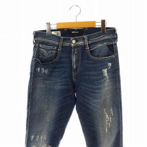 REPLAY anbass hyperflex x lite re used デニムパンツ ダメージ加工 テーパード