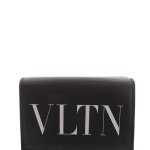 VALENTINO GARAVANI VLTN ロゴ 三つ折り コンパクトウォレット ブラック
