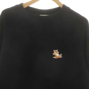 Maison Kitsuné CHILLAX FOX スウェット トレーナー 刺繍 XS ブラック /DF OS ユニセックス