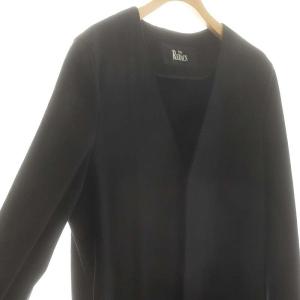THE RERACS THERERACS ザリラクス スナップボタン ウール ノーカラーコート 38 黒 /MI OS