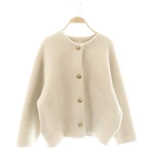 23AW ウール ジャケット ノーカラージャケット 金ボタン 1 グレージュ /DF OS