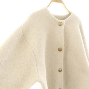 Rirandture 23AW ウール ジャケット ノーカラージャケット 金ボタン 1 グレージュ /DF OS