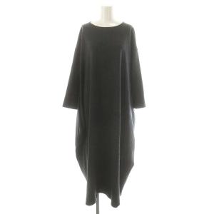 ウールワンピース ロング 長袖 F グレー /DF OS SH