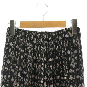 ISABEL MARANT ETOILE フラワーティアードロングスカート マキシ丈 34 ブラック マルチカラー /DF OS