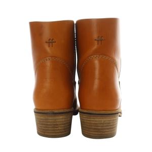 FORTE FORTE フォルテ フォルテ ブーツ ショート ローヒール レザー 37 ブラウン /YO11 SH