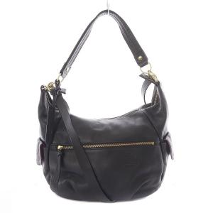 ショルダーバッグ ハンドバッグ 2way レザー 黒 ブラック /SB SH