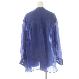 24SS ラミーギャザーシャツ 長袖 ブルー /HK OS（2025/03/11買取