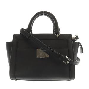 ショルダーバッグ ハンドバッグ 2WAY レザー ロゴ金具 ベルト 斜