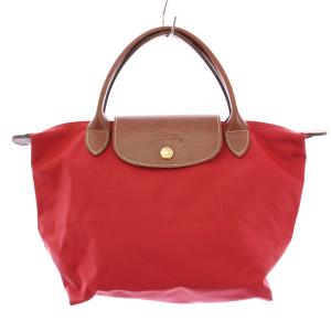 ル プリアージュ S トートバッグ ハンドバッグ ナイロン レザー 切替 赤 レッド /BB OF