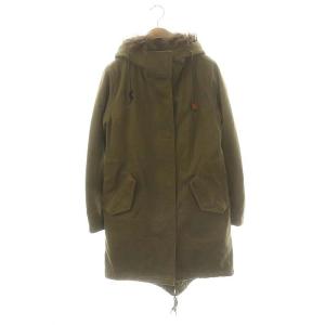 ライナー付き モッズコート フェイクファー UK10 カーキ /MI OS