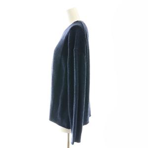 Theory 23AW FELTED MOULINE OS WIDE RIB PO プルオーバー ニット セーター カシミヤ混 S ネイビー